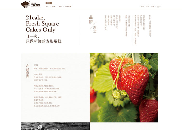 盛世傳媒-21cake蛋糕網站建設